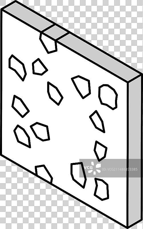 水磨石马赛克地面2.5D图标图片素材