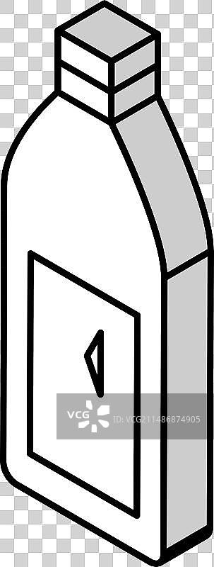 洗发水角蛋白瓶2.5D图标图片素材