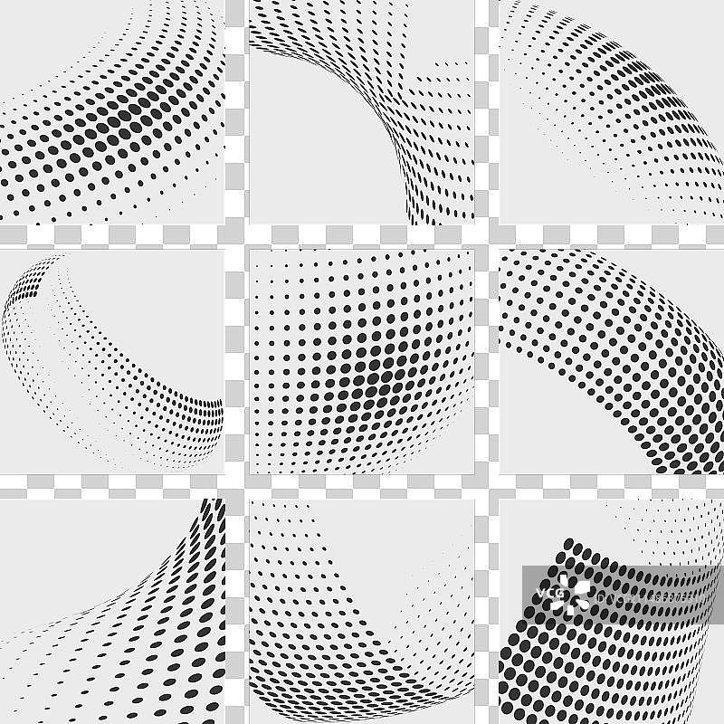 半色调点状抽象背景合集图片素材