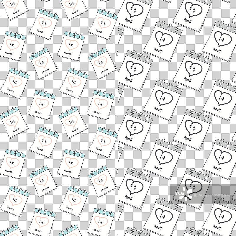 日历页面无缝图案图片素材