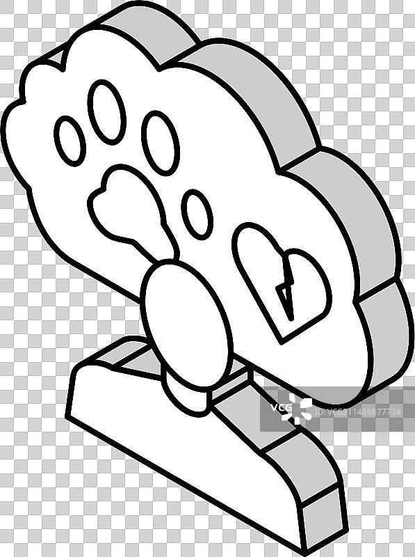 童年创伤宠物葬礼2.5D图标图片素材