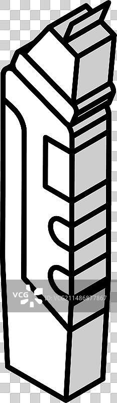 2.5D婴儿吸奶器喷嘴图标图片素材