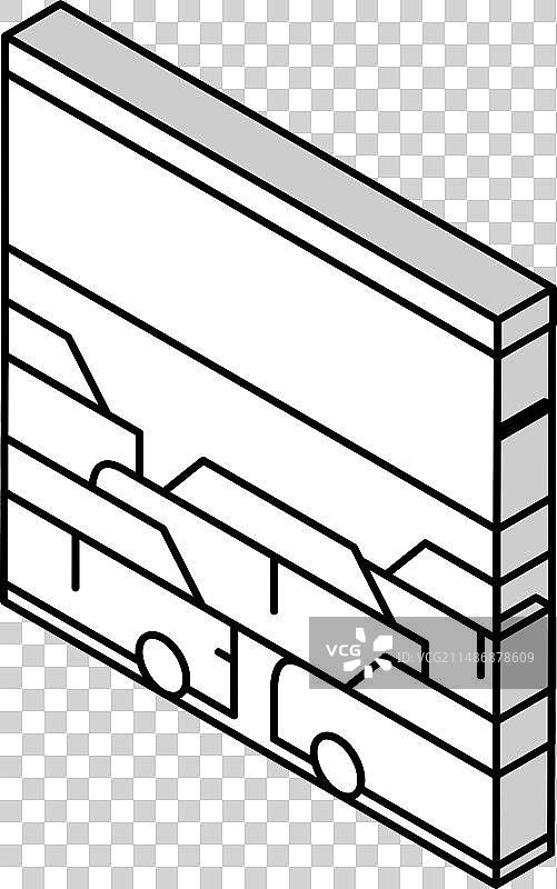 2.5D汽车运输停车图标图片素材