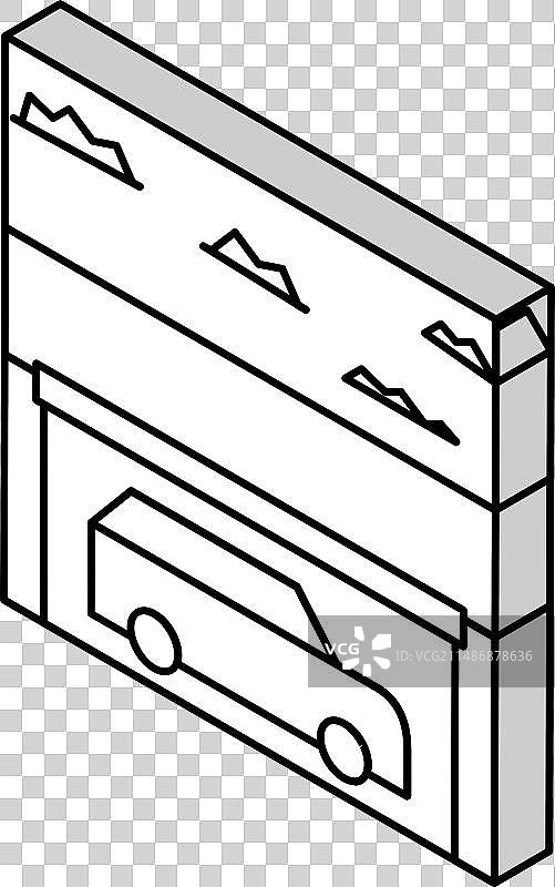地下停车场2.5D图标图片素材