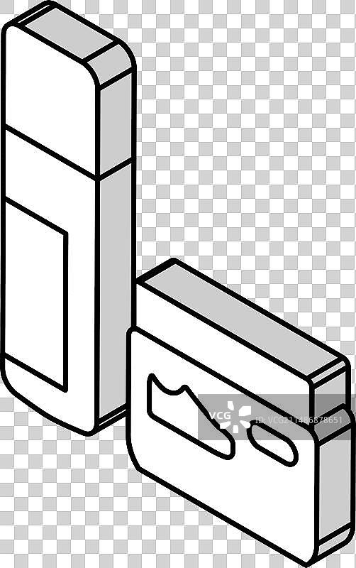 鞋护理等距图标的奶油膏图片素材