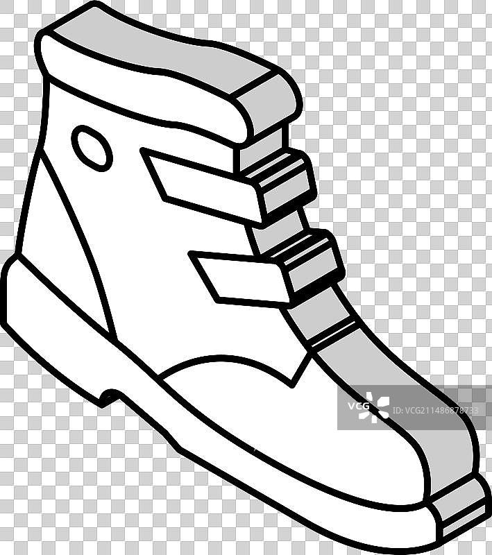 儿童鞋子护理2.5D图标图片素材