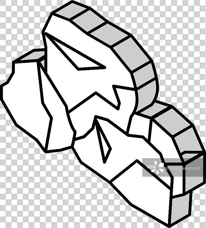 铝土矿生产2.5D等距图标图片素材