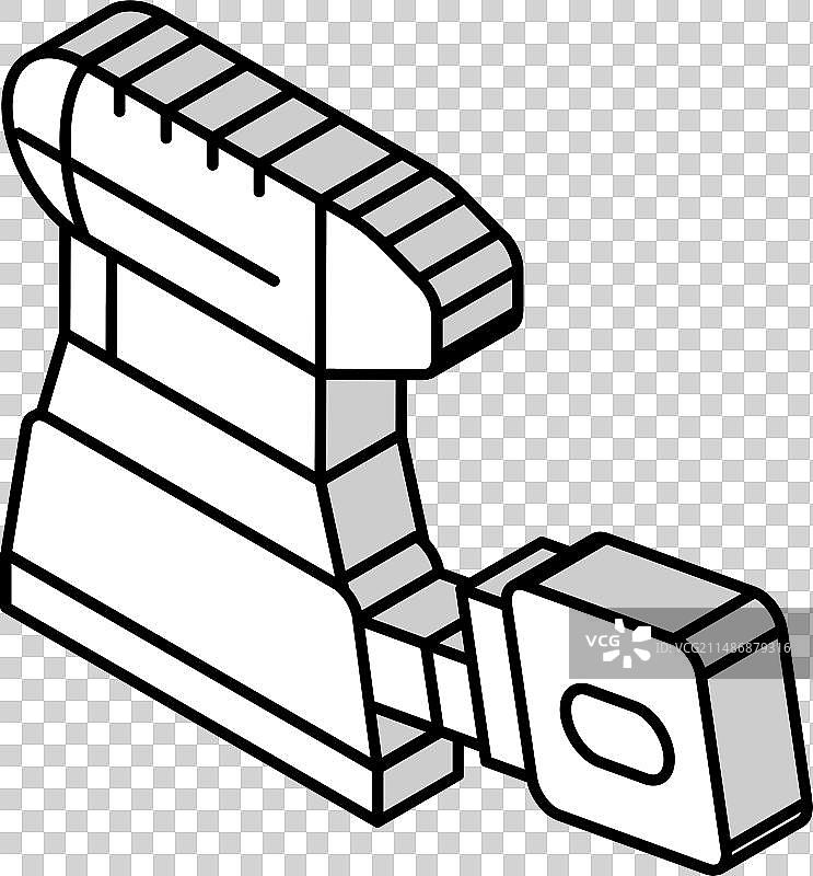 偏心砂光机工具2.5D图标图片素材