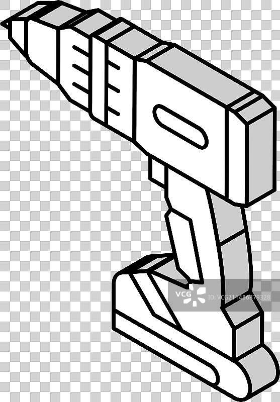 2.5D钻头设备图标图片素材