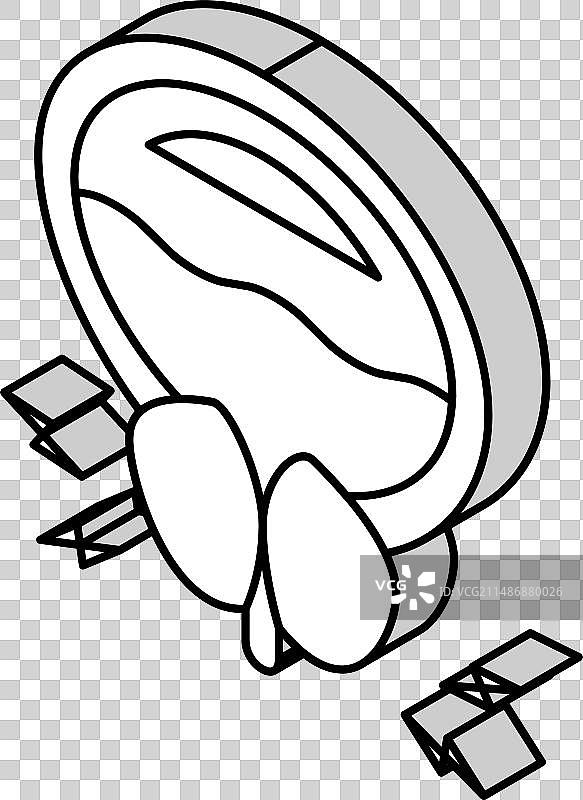 前列腺阻塞尿道2.5D图标图片素材