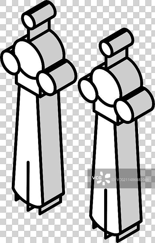 流苏耳环珠宝2.5D图标图片素材