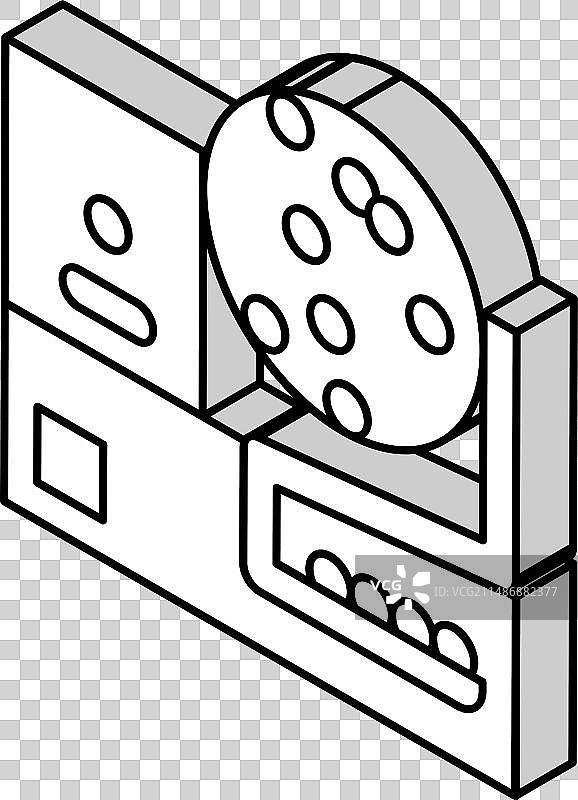 幸运转盘2.5D等距图标图片素材
