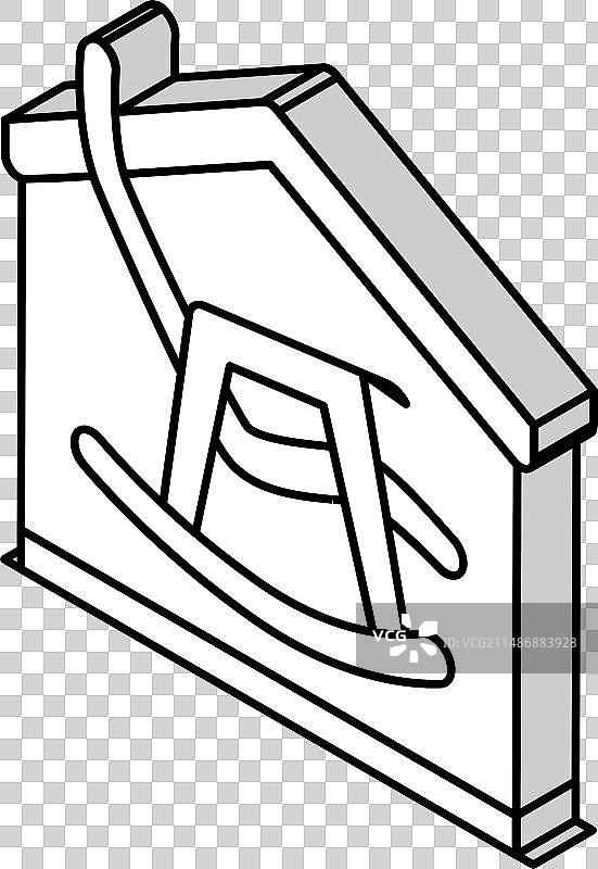 室内摇椅2.5D图标图片素材