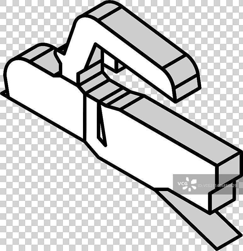 挂车耦合机构2.5D图标图片素材