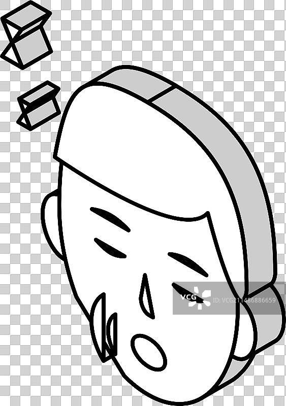 打鼾疾病2.5D图标图片素材