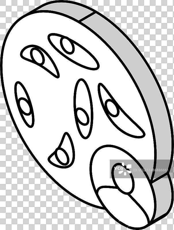 弓形虫病等距图标图片素材