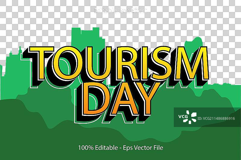 现代风格世界旅游日可编辑文本图片素材