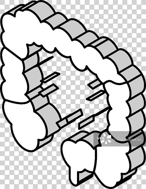 结肠炎2.5D图标图片素材