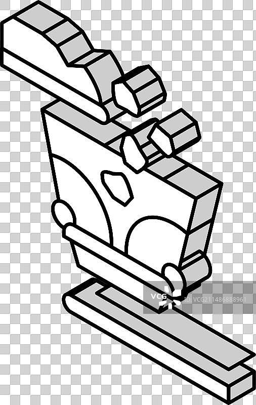 铝生产分割2.5D图标图片素材