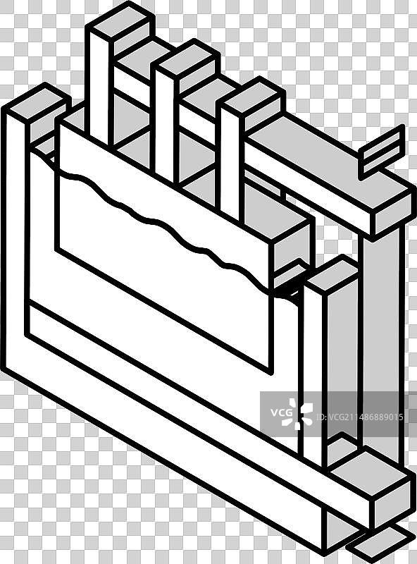 电解铝生产2.5D图标图片素材