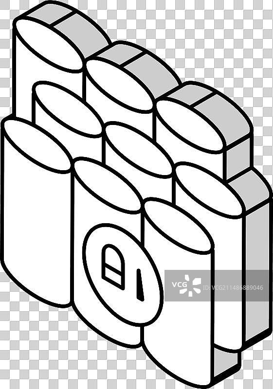 铝生产2.5D图标图片素材