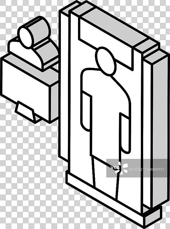 医院柜体放射科2.5D图标图片素材