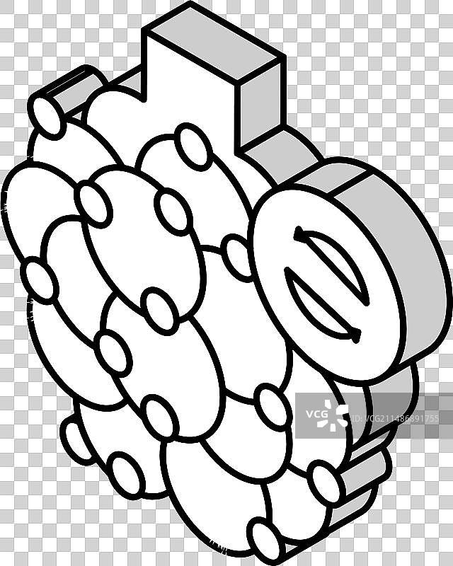 间质性肺病2.5D图标图片素材