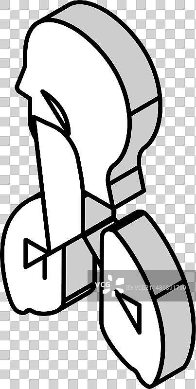 健康肺部等距图标图片素材