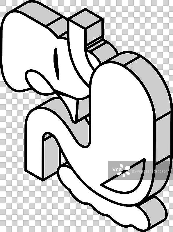 胃肠道2.5D图标图片素材