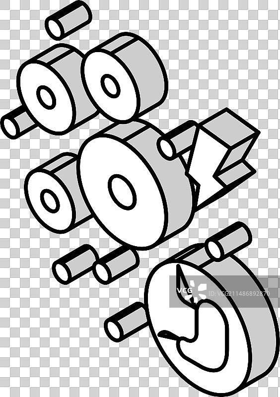 感染消化系统2.5D图标图片素材