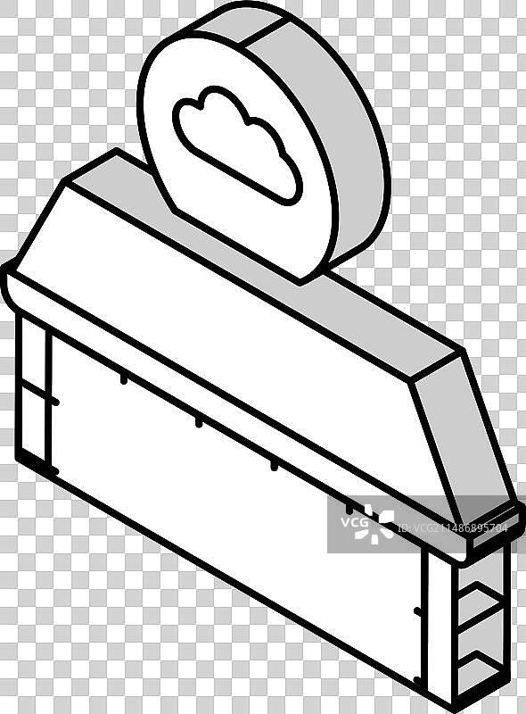 屋顶防水2.5D图标图片素材