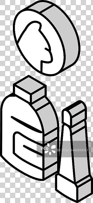 猫耳朵等距水滴图标图片素材