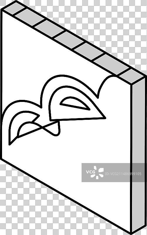 浇筑混凝土地面2.5D图标图片素材