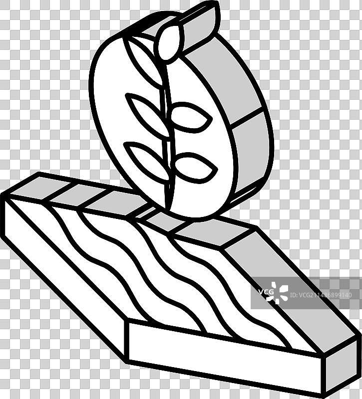 环保型矿物棉2.5D图标图片素材