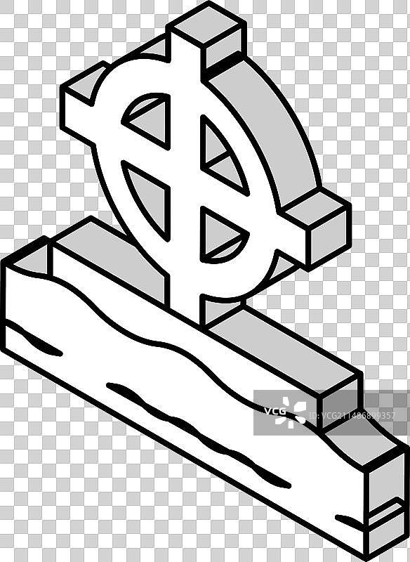 2.5D墓碑十字架图标图片素材