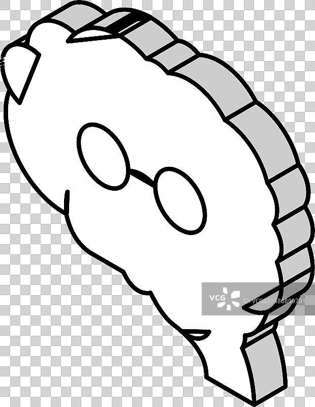 大脑极客2.5D图标符号图片素材