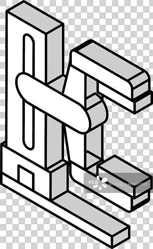 放射医学设备2.5D图标图片素材