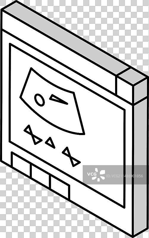 超声波放射学2.5D图标图片素材