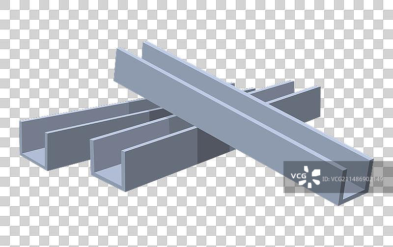 金属结构建筑材料堆图片素材