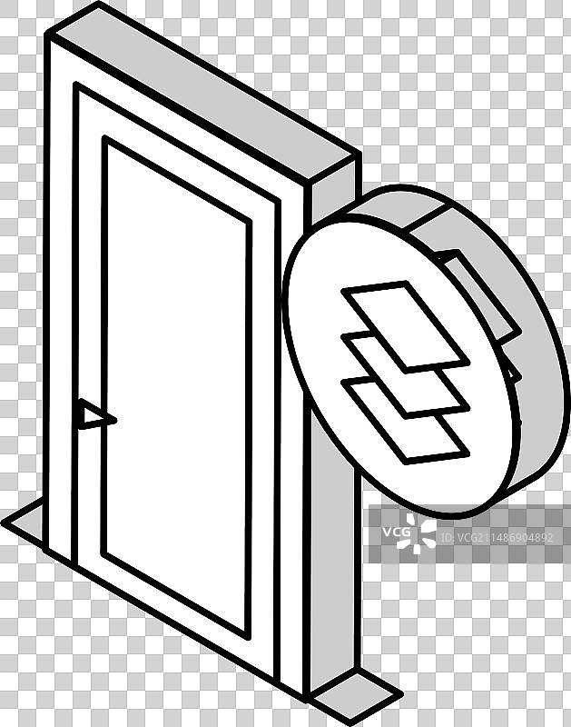 中密度纤维板材质门2.5D图片素材