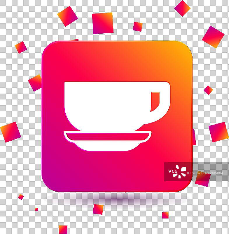 白色咖啡杯图标，白色背景图片素材