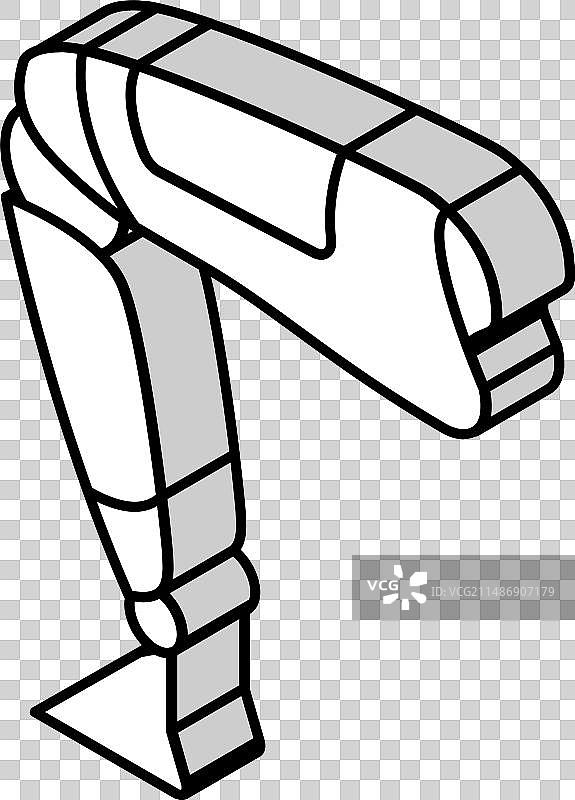 现代假肢2.5D等距图标图片素材