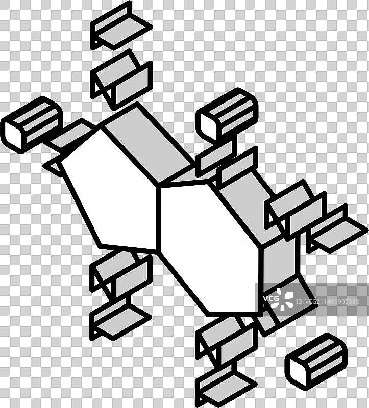 导致痛风的尿酸2.5D图标图片素材