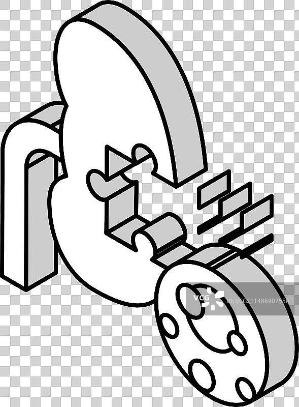 肾结石痛风症状2.5D图标图片素材