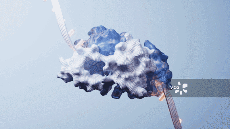 生物科技概念RNA基因3D渲染图片素材