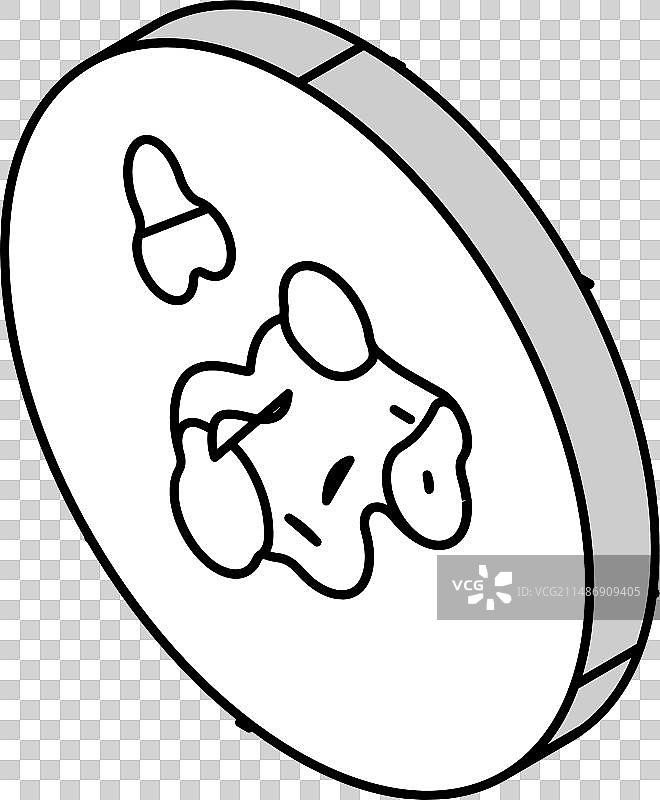 多种颜色痣黑色素瘤2.5D图标图片素材