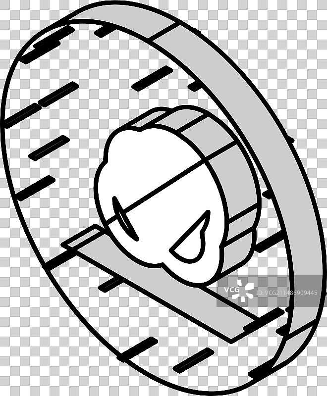 均匀边框痣等距图标图片素材