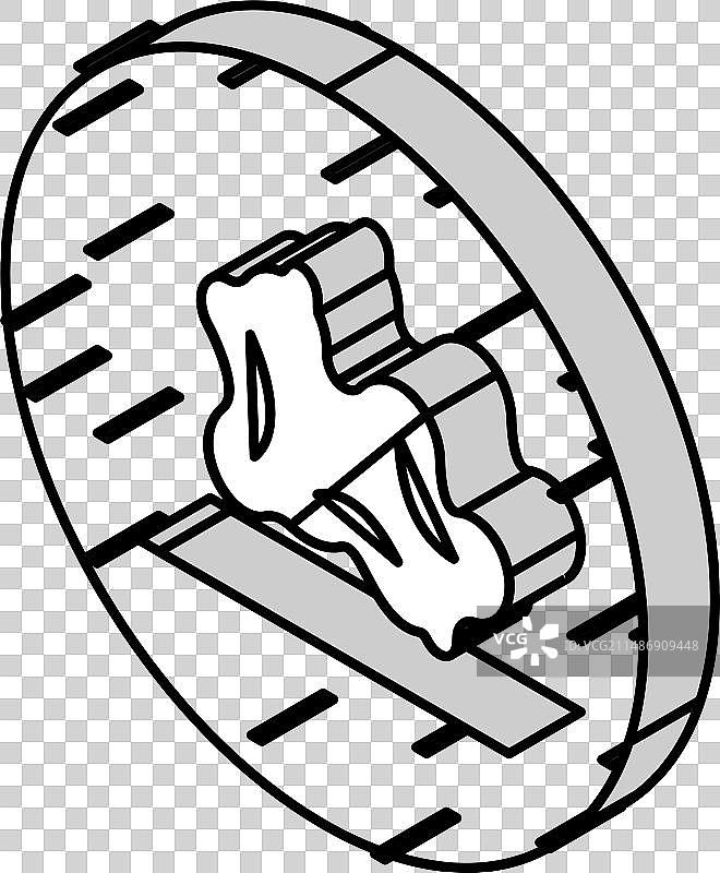 不规则边界的痣黑色素瘤2.5D图标图片素材