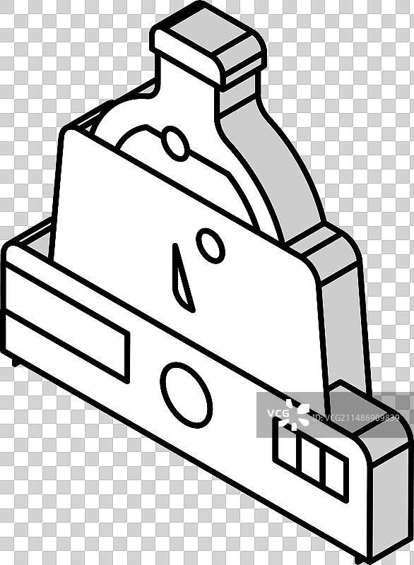 化学实验室加热设备2.5D图标图片素材