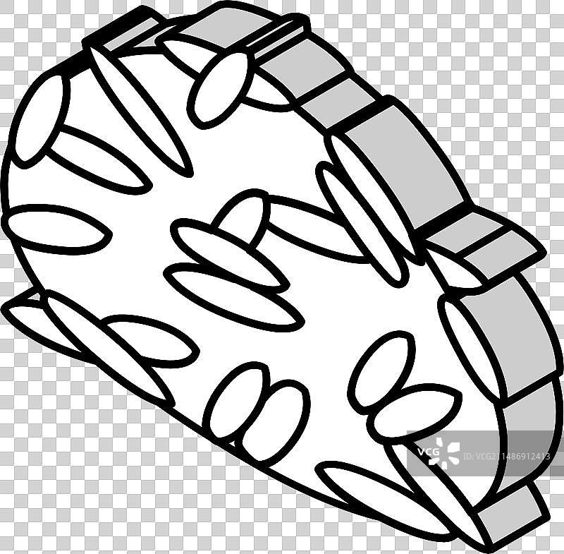 2.5D风格野生稻图标图片素材